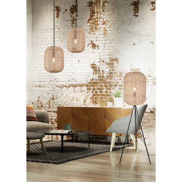Vloerlamp Trio Leuchten Runa zwart