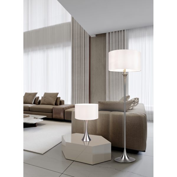 Vloerlamp Trio Leuchten Sabia nikkel