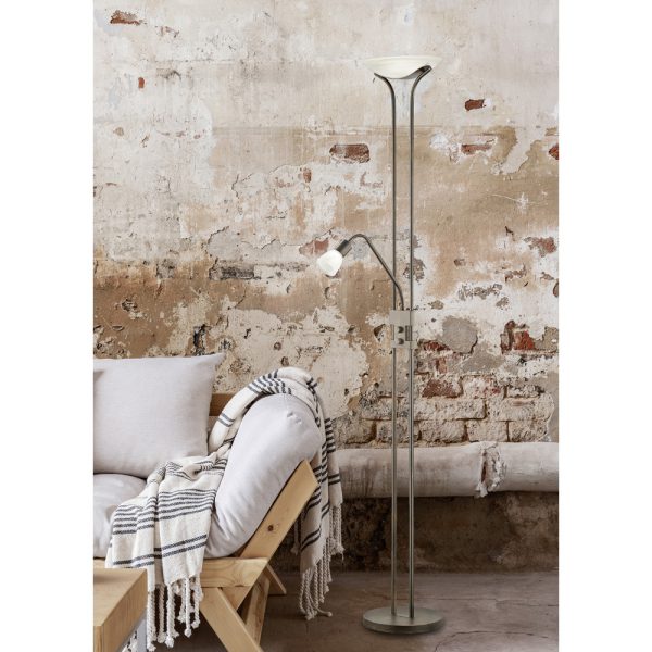 Vloerlamp Trio Leuchten Santo II bruin