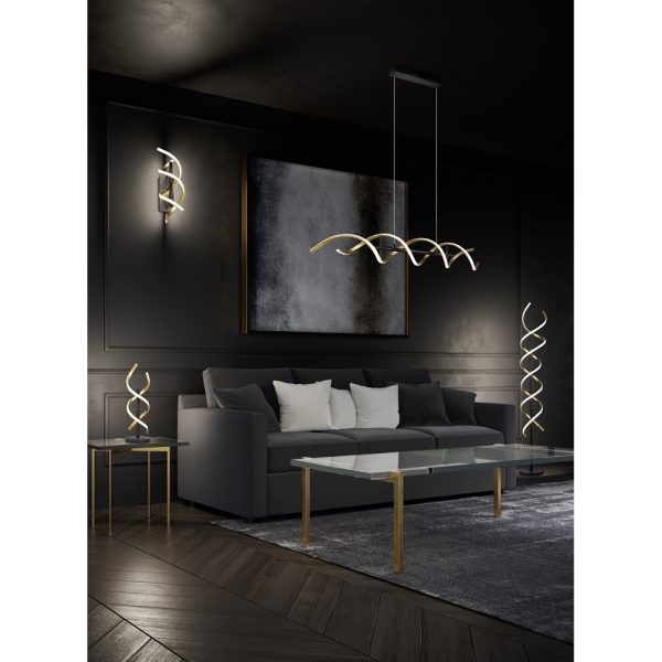 Vloerlamp Trio Leuchten Sequence messing