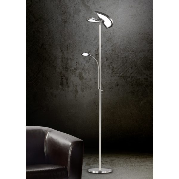 Vloerlamp Trio Leuchten Split nikkel
