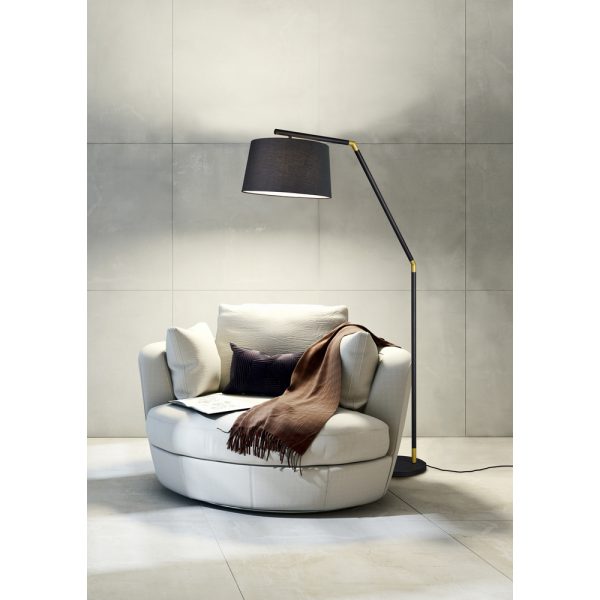 Vloerlamp Trio Leuchten Tracy zwart
