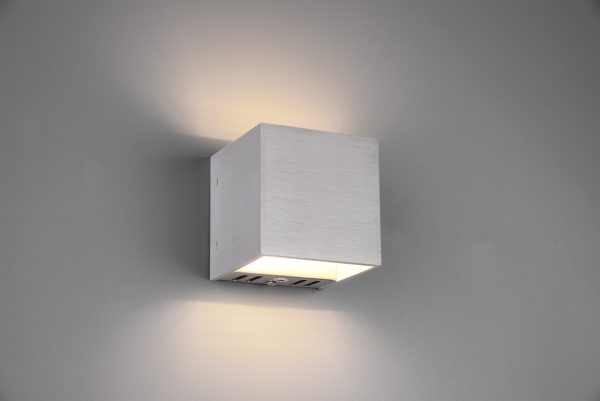 Wandlamp Trio Leuchten Figo aluminium