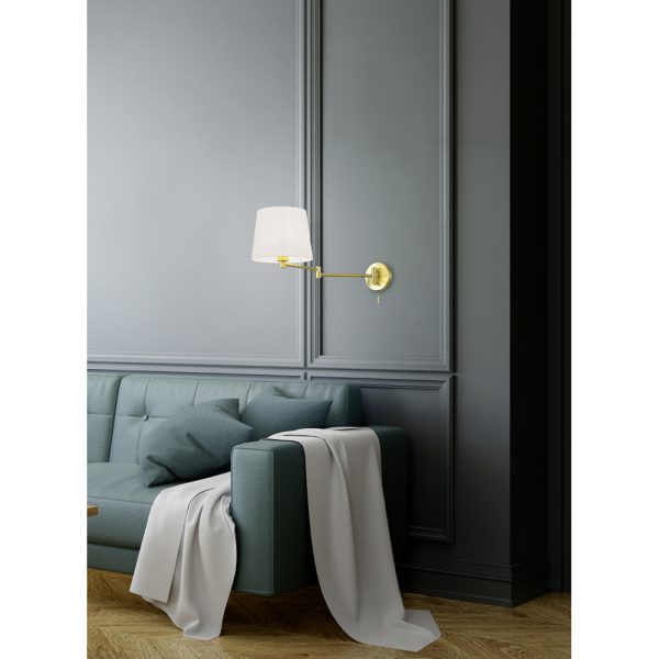 Wandlamp Trio Leuchten Lyon messing