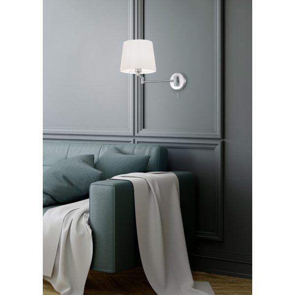 Wandlamp Trio Leuchten Lyon nikkel