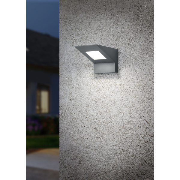 Wandlamp Trio Leuchten Nelson antraciet