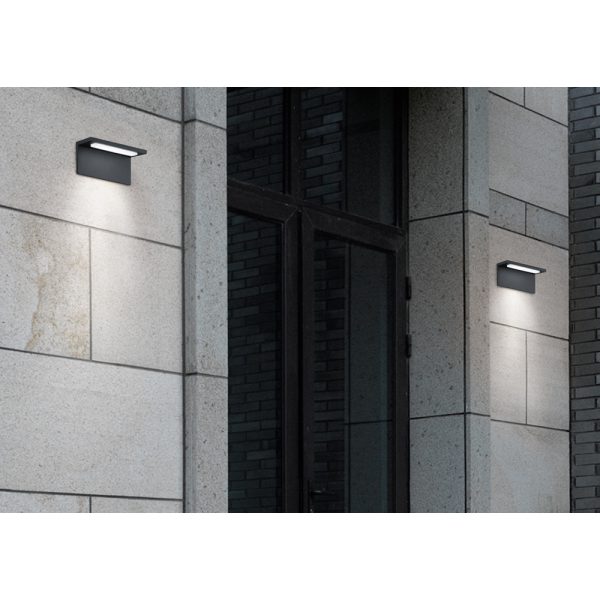 Wandlamp Trio Leuchten Trave antraciet