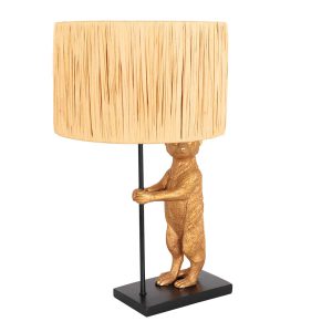Anne Light & Home Animaux tafellamp – E27 (grote fitting) – naturel en zwart