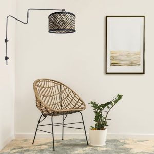 Anne Light & Home Linstrom wandlamp –– naturel en zwart