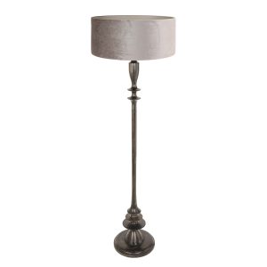 Steinhauer Bois vloerlamp –– antiekzwart en zilver