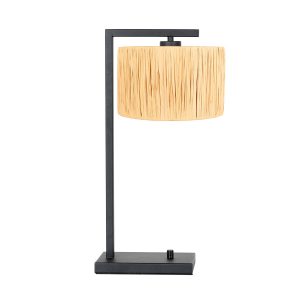 Steinhauer Stang tafellamp – E27 (grote fitting) – naturel en zwart