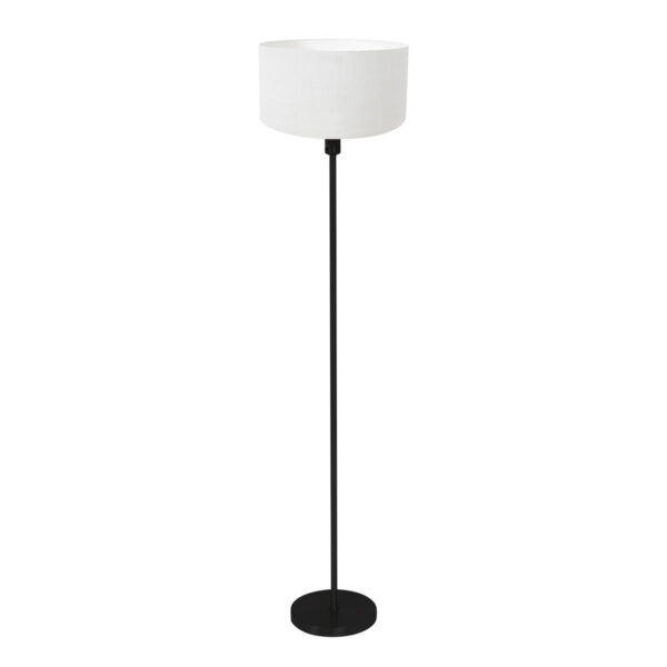 Mexlite Noor Zwart vloerlamp - Ø 40 cm - E27 fitting - Wit