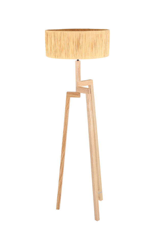 Mexlite Sabi vloerlamp - Ø 50 cm - E27 fitting - Houtkleurig