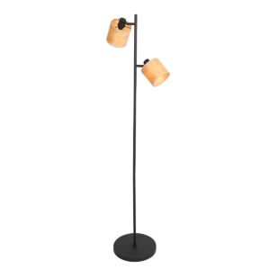 Steinhauer Bambus vloerlamp – E14 (kleine fitting) – naturel en zwart