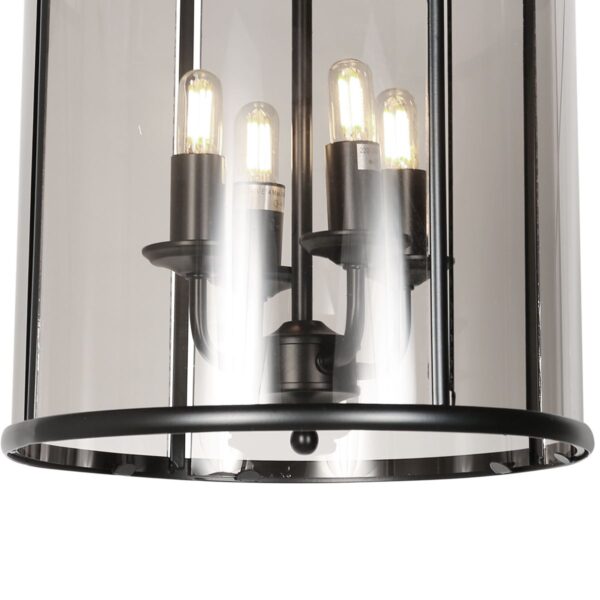 Steinhauer Pimpernel hanglamp –– smokeglas en zwart - Image 4