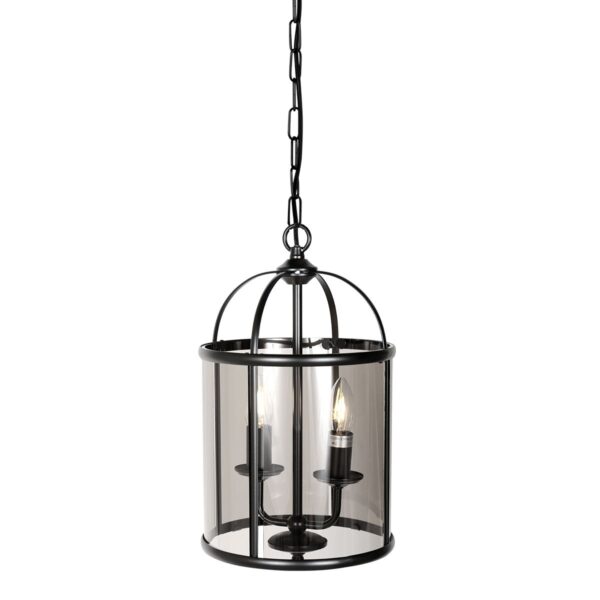 Steinhauer Pimpernel hanglamp –– smokeglas en zwart