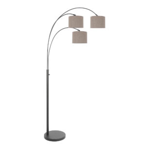Steinhauer Sparkled light vloerlamp – E27 (grote fitting) – grijs en zwart