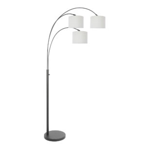 Steinhauer Sparkled light vloerlamp – E27 (grote fitting) – linnenwit en zwart