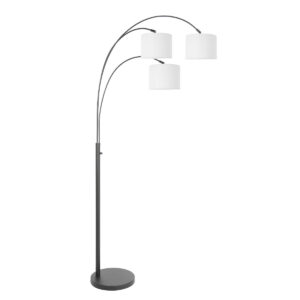 Steinhauer Sparkled light vloerlamp – E27 (grote fitting) – wit en zwart