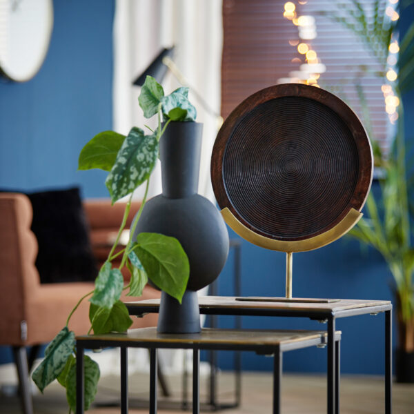 Vase deco 22x14x40 cm KAVANDU matt black - Image 4