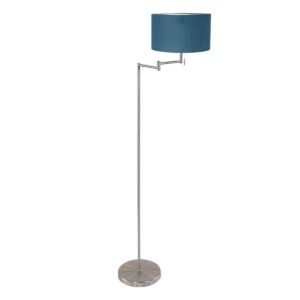Mexlite Bella vloerlamp – ø 45 cm – E27 (grote fitting) – blauw en staal