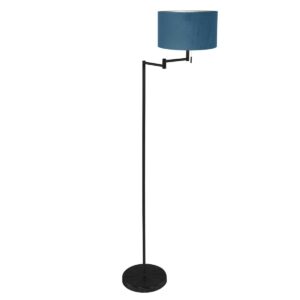 Mexlite Bella vloerlamp – ø 45 cm – E27 (grote fitting) – blauw en zwart