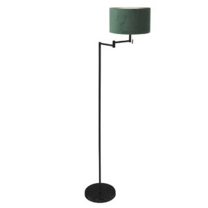 Mexlite Bella vloerlamp – ø 45 cm – E27 (grote fitting) – groen en zwart