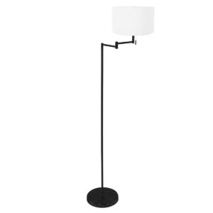 Mexlite Bella vloerlamp – ø 45 cm – E27 (grote fitting) – wit en zwart