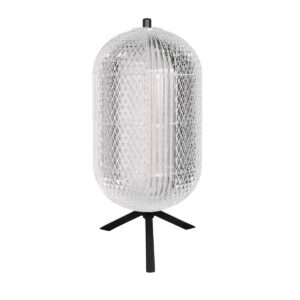 Mexlite Geripu tafellamp – ø 15 cm – Ingebouwd (LED) – transparant en zwart
