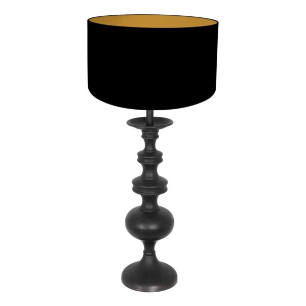 Anne Light & Home Lyons tafellamp – E27 (grote fitting) – Zwart