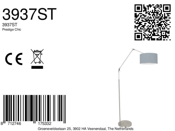 Steinhauer Prestige chic vloerlamp – E27 (grote fitting) – Staal - Image 6