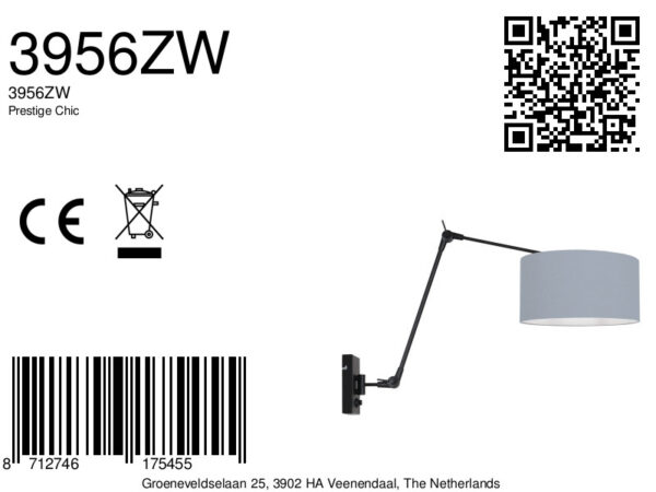 Steinhauer Prestige chic wandlamp – E27 (grote fitting) – Zwart - Image 6