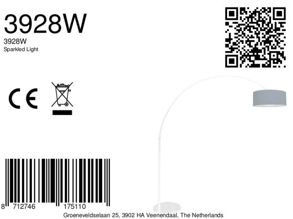 Steinhauer Sparkled light vloerlamp – E27 (grote fitting) – Wit - Image 7