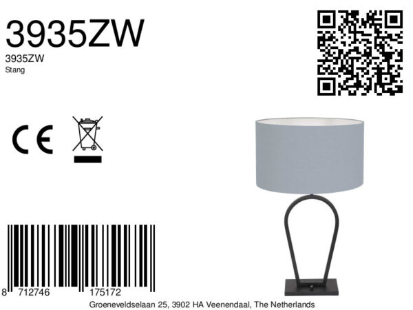 Steinhauer Stang tafellamp – E27 (grote fitting) – Zwart - Image 7