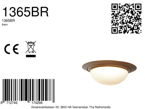 Steinhauer Ikaro plafonniere – ø 24 cm – Ingebouwd (LED) – Brons - Image 7
