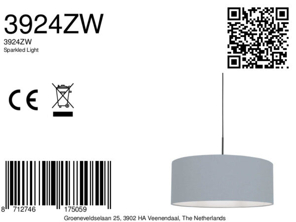 Steinhauer Sparkled light hanglamp – E27 (grote fitting) – Zwart - Image 6