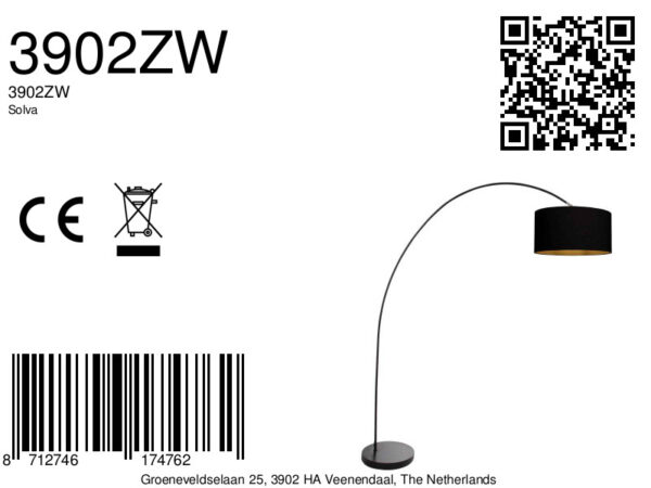 Vloerlamp moderne boog Mexlite Solva - Image 6