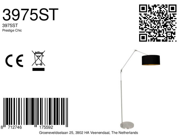 Steinhauer Prestige chic vloerlamp – E27 (grote fitting) – Staal - Image 6