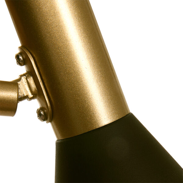 Anne Lighting Anne's Choice wandlamp - kantelbaar - Ø 12cm kap - zwart/goud - Afbeelding 2
