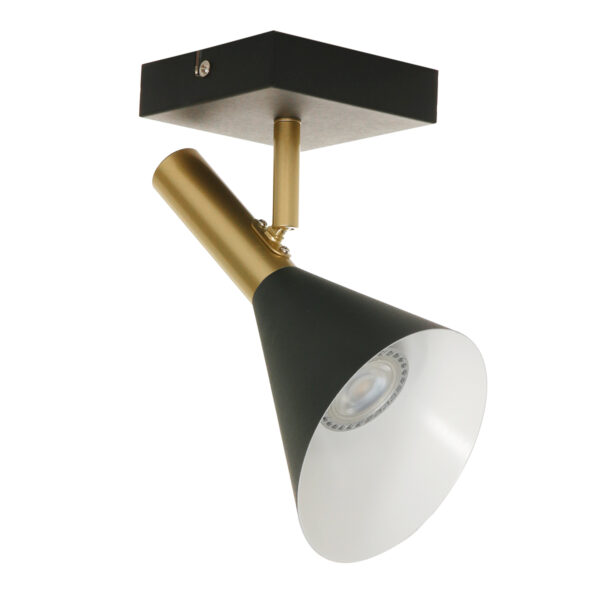 Anne Lighting Anne's Choice wandlamp - kantelbaar - Ø 12cm kap - zwart/goud - Afbeelding 14