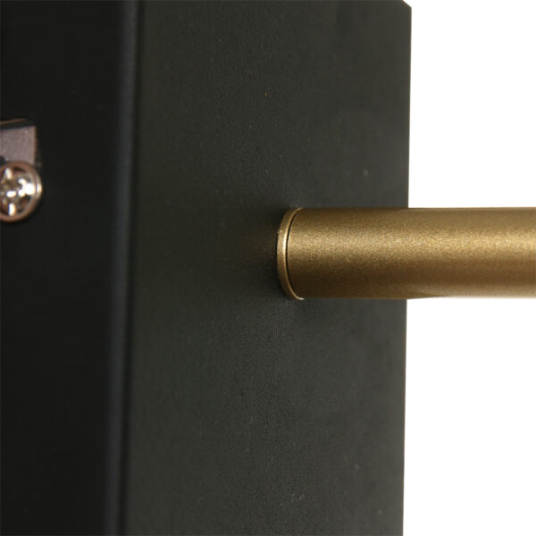 Anne Lighting Anne's Choice wandlamp - kantelbaar - Ø 12cm kap - zwart/goud - Afbeelding 3