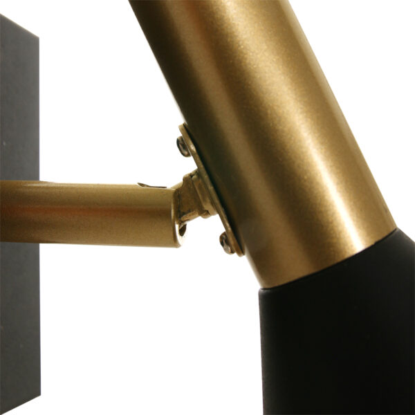 Anne Lighting Anne's Choice wandlamp - kantelbaar - Ø 12cm kap - zwart/goud - Afbeelding 4