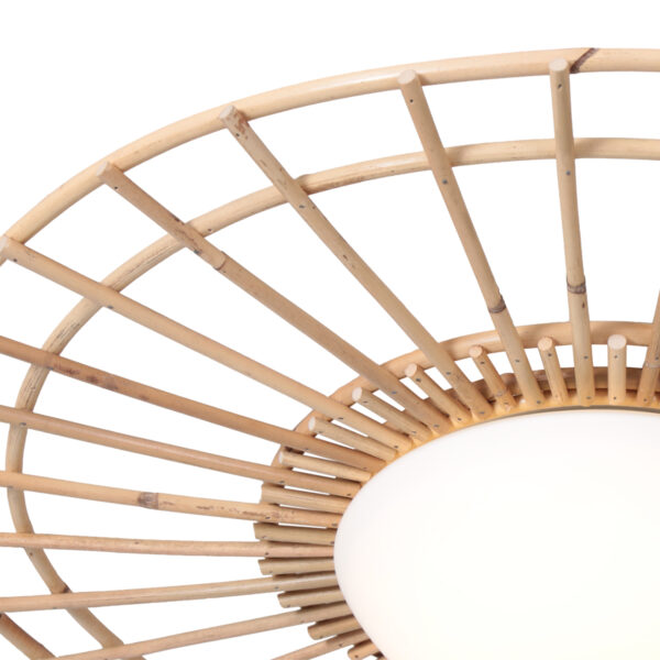 Bamboe plafondlamp met witte bol Anne Light & Home Aura - Image 2