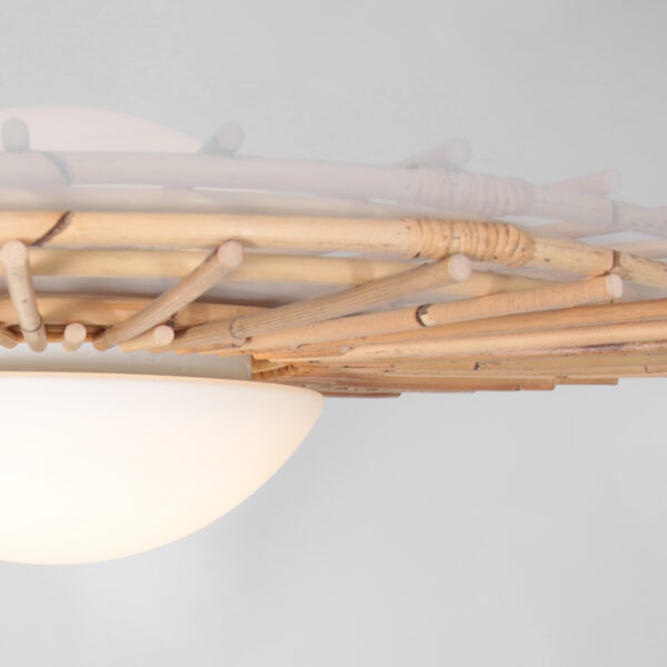 Bamboe plafondlamp met witte bol Anne Light & Home Aura - Image 3