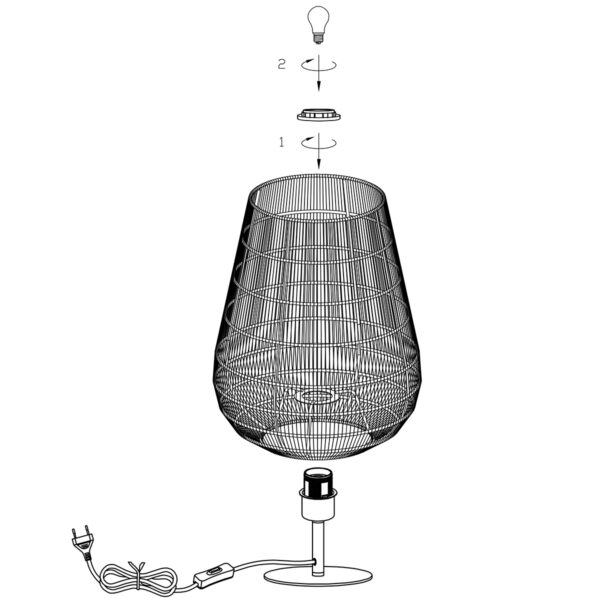 Moderne draad tafellamp Anne Light & Home Gloom - Image 9