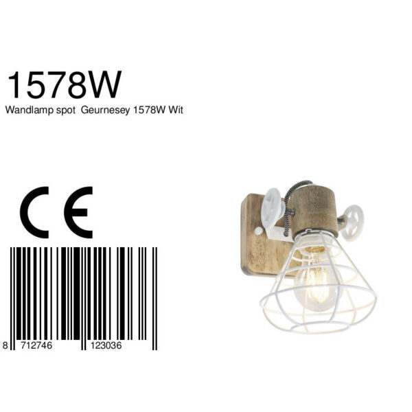 Houten draad wandlamp Anne Light & Home Guersey - Image 6