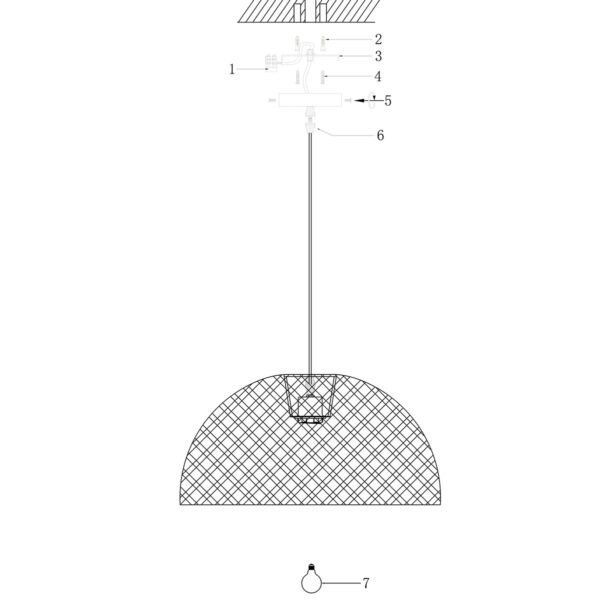 Ovalen gewoven hanglamp Anne Light & Home Maze - Image 9