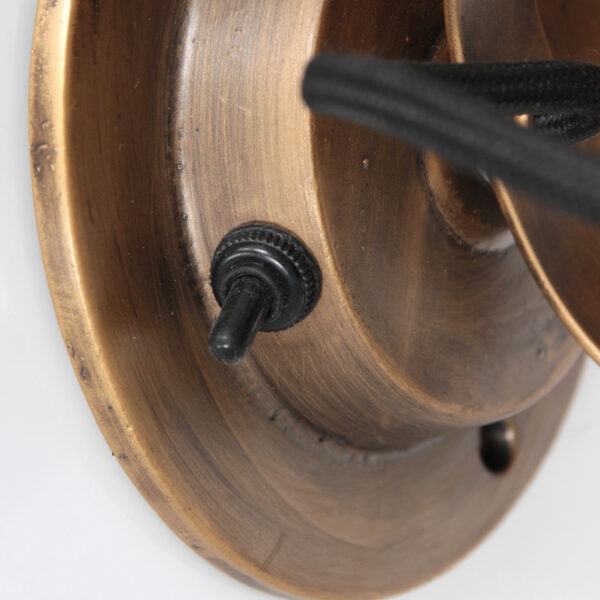 Anne Lighting Sprocket wandlamp - E14 - 19 cm diep - incl. 190 cm snoer - brons - Afbeelding 14