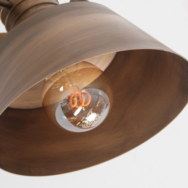 Anne Lighting Sprocket wandlamp - E14 - 19 cm diep - incl. 190 cm snoer - brons - Afbeelding 4