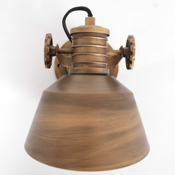 Anne Lighting Sprocket wandlamp - E14 - 19 cm diep - incl. 190 cm snoer - brons - Afbeelding 8
